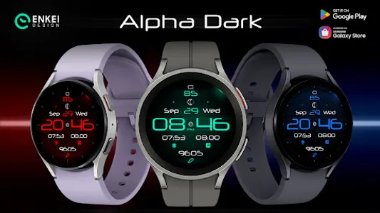 Alpha Dark digital watch face screenshot 5