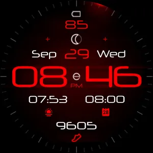 Alpha Dark digital watch face screenshot 7