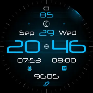 Alpha Dark digital watch face screenshot 9