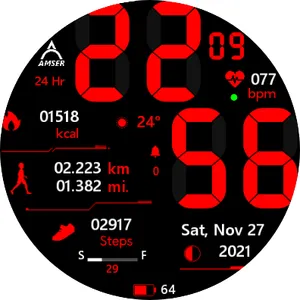 Amser Arlene Digital Watchface screenshot 24