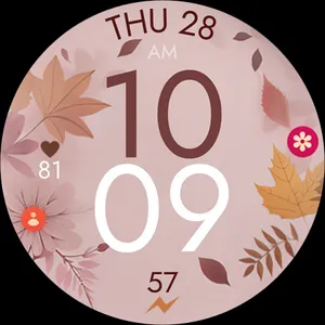 Fall Autumn digital watch face screenshot 21