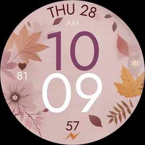 Fall Autumn digital watch face screenshot 22