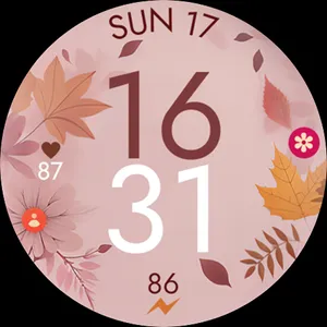 Fall Autumn digital watch face screenshot 24