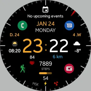 Black practical MOD Watch face screenshot 17