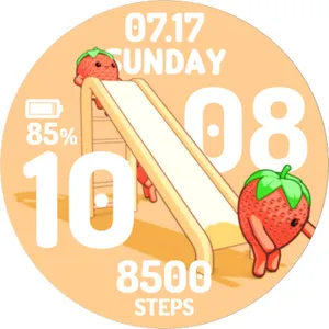 Slide Strawberry Watch face screenshot 6