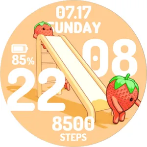 Slide Strawberry Watch face screenshot 7