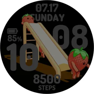 Slide Strawberry Watch face screenshot 8