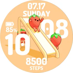 Slide Strawberry Watch face screenshot 9