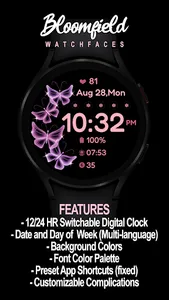 Butterfly Bloom Watch Face screenshot 1