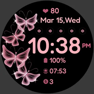 Butterfly Bloom Watch Face screenshot 32