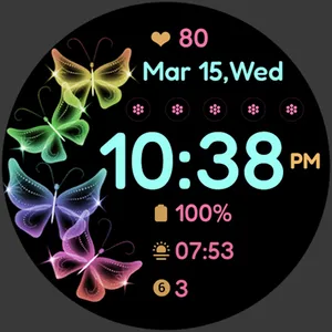Butterfly Bloom Watch Face screenshot 33