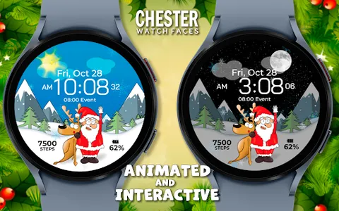 Chester Christmas watch face screenshot 4