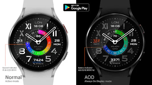 Chrome Ring Hue Watch Face screenshot 2