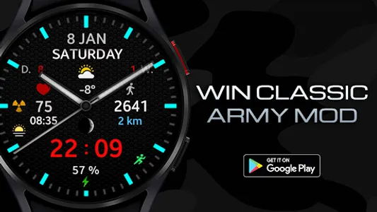 WIN Classic Army MOD WatchFace screenshot 17