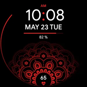 Henna Flower - watch face screenshot 10