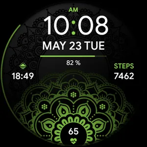 Henna Flower - watch face screenshot 13