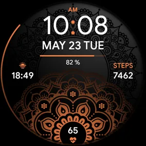 Henna Flower - watch face screenshot 7