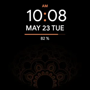 Henna Flower - watch face screenshot 8