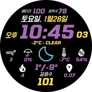 IWF Digi Pro Kor watch face screenshot 26
