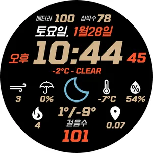 IWF Digi Pro Kor watch face screenshot 28