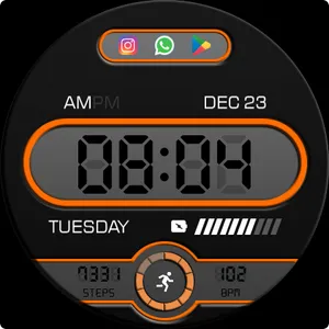 Key WF105 Digital Watch Face screenshot 25