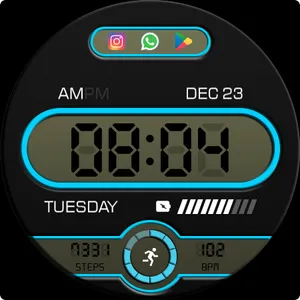 Key WF105 Digital Watch Face screenshot 27