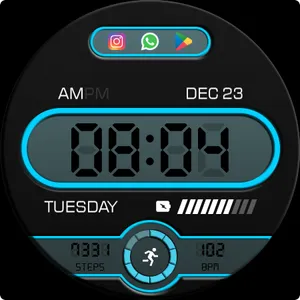 Key WF105 Digital Watch Face screenshot 28