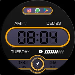 Key WF105 Digital Watch Face screenshot 29