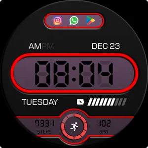 Key WF105 Digital Watch Face screenshot 31