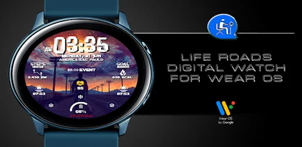 C06 - Life Roads Wear OS screenshot 0