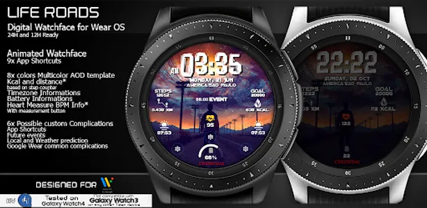 C06 - Life Roads Wear OS screenshot 9