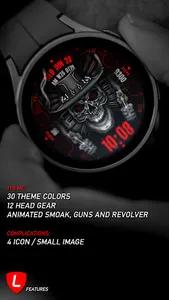 Skull & Guns Watch Face 008 screenshot 0