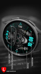 Skull & Guns Watch Face 008 screenshot 2