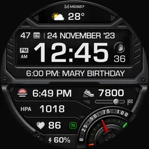 MD327 Digital Watch Face screenshot 8