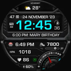 MD327 Digital Watch Face screenshot 9