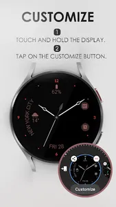 Minimal black v22 watch face screenshot 4