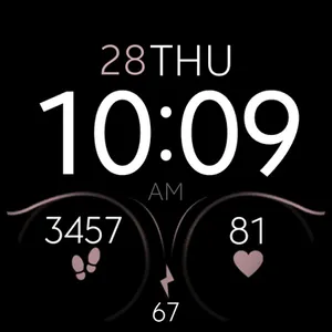 Minimal Pink simple watch face screenshot 24