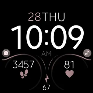 Minimal Pink simple watch face screenshot 26