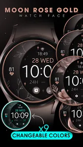 Moon Rose Gold watch face screenshot 1