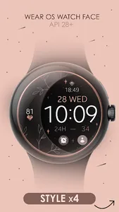 Moon Rose Gold watch face screenshot 16