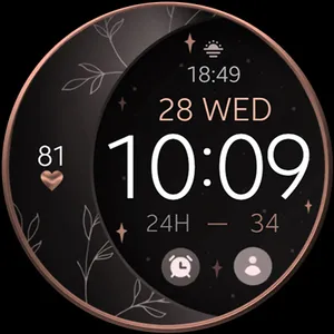 Moon Rose Gold watch face screenshot 24