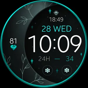 Moon Rose Gold watch face screenshot 25