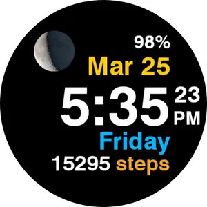 Moon Steps Watch Face screenshot 16