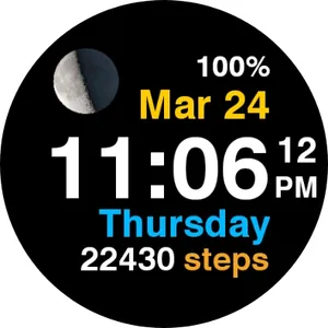 Moon Steps Watch Face screenshot 17