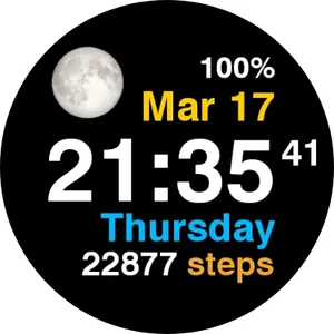 Moon Steps Watch Face screenshot 18