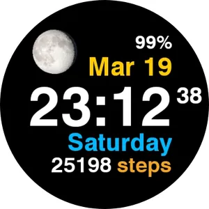 Moon Steps Watch Face screenshot 20