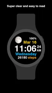 Moon Steps Watch Face screenshot 6