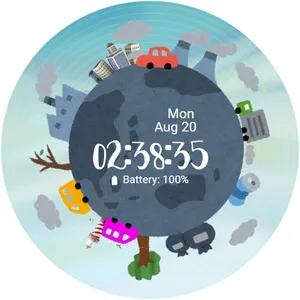 Watch Face Wear OS Earth screenshot 3