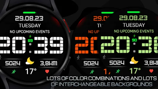 Pixel MOD Black Watch face screenshot 2