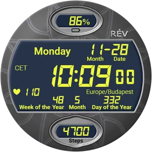 Rev001 Digital Watch Face screenshot 7